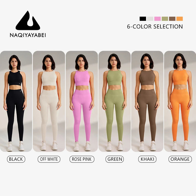 2PCS Women's Yoga High Waisted Leggings