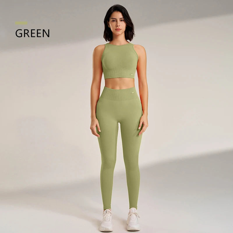 2PCS Women's Yoga High Waisted Leggings