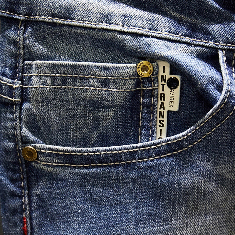 Denim High Quality Ripped Stretch Trendy Fashion Pants Male Dropship