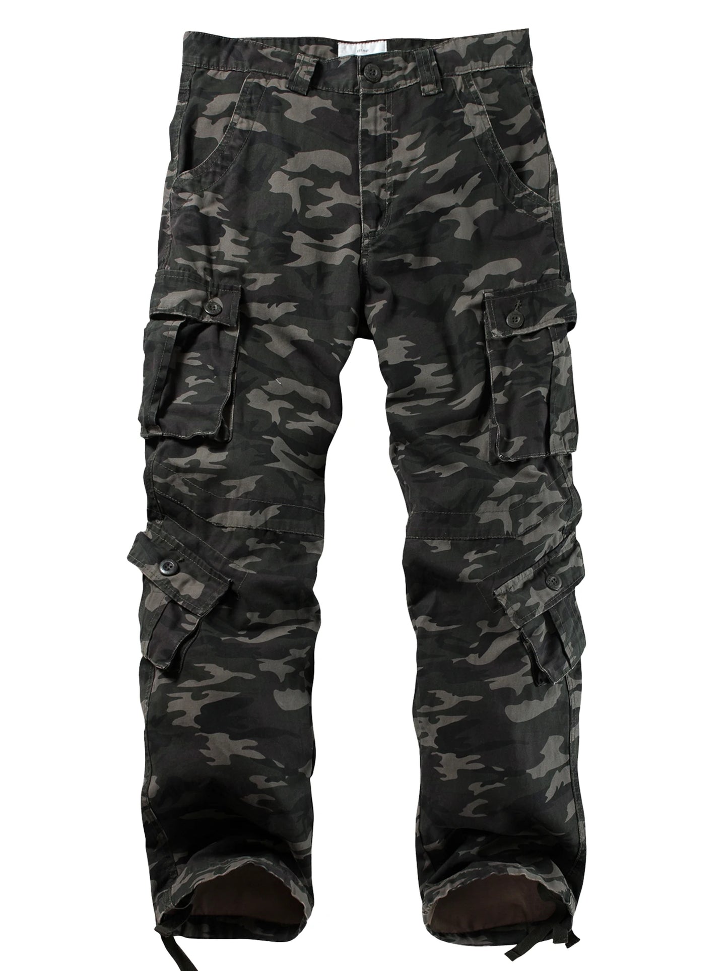 Camo Cargo Pants Outdoor Multi-Pocket Ripstop Jeans