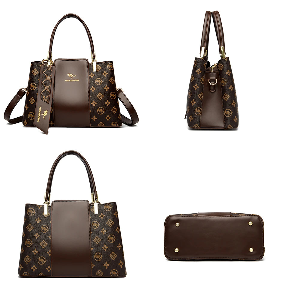 Stylish Large Soft Leather Crossbody and Handbag