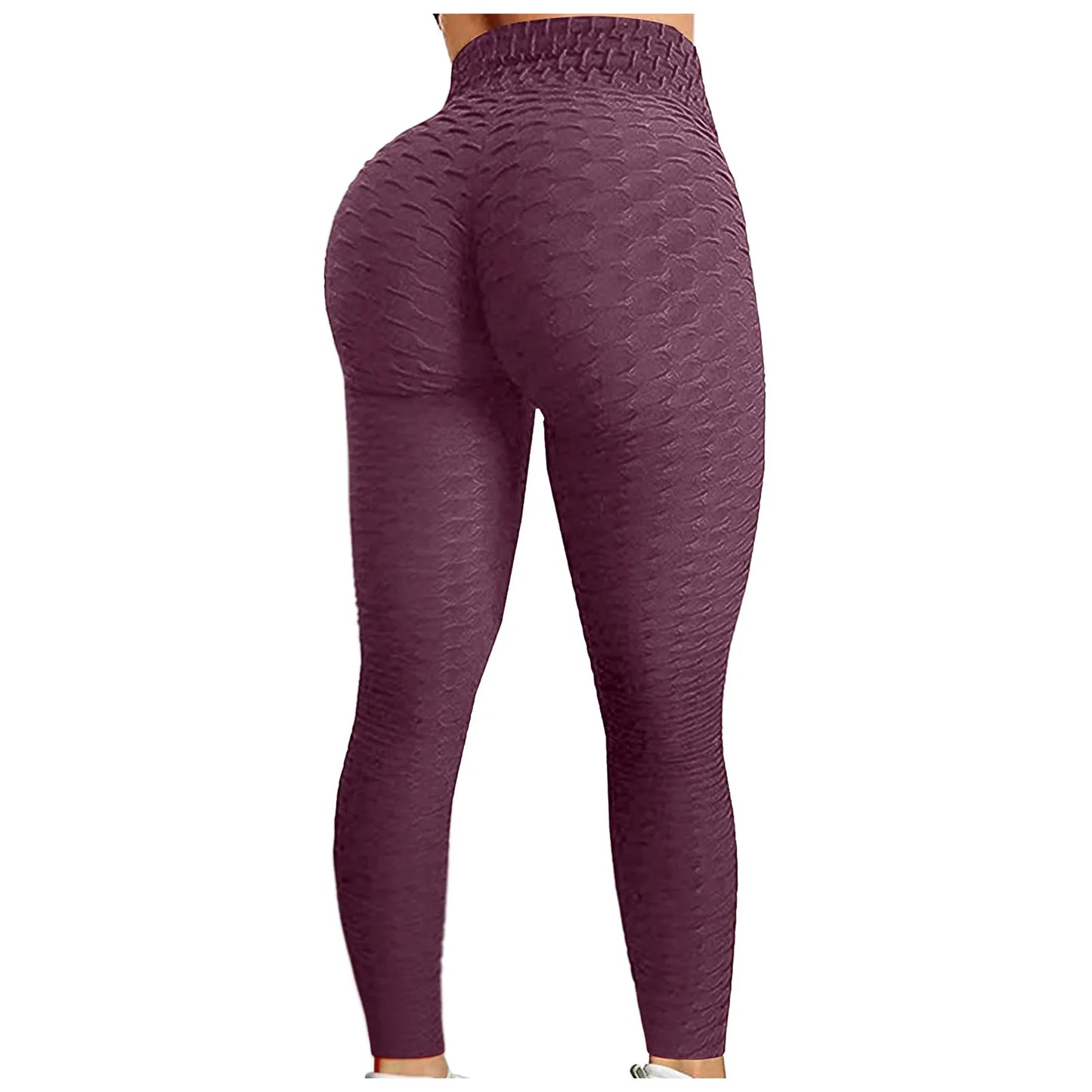 Women's Bubble Hip Lifting Exercise Running High Waist Yoga Tight Pants