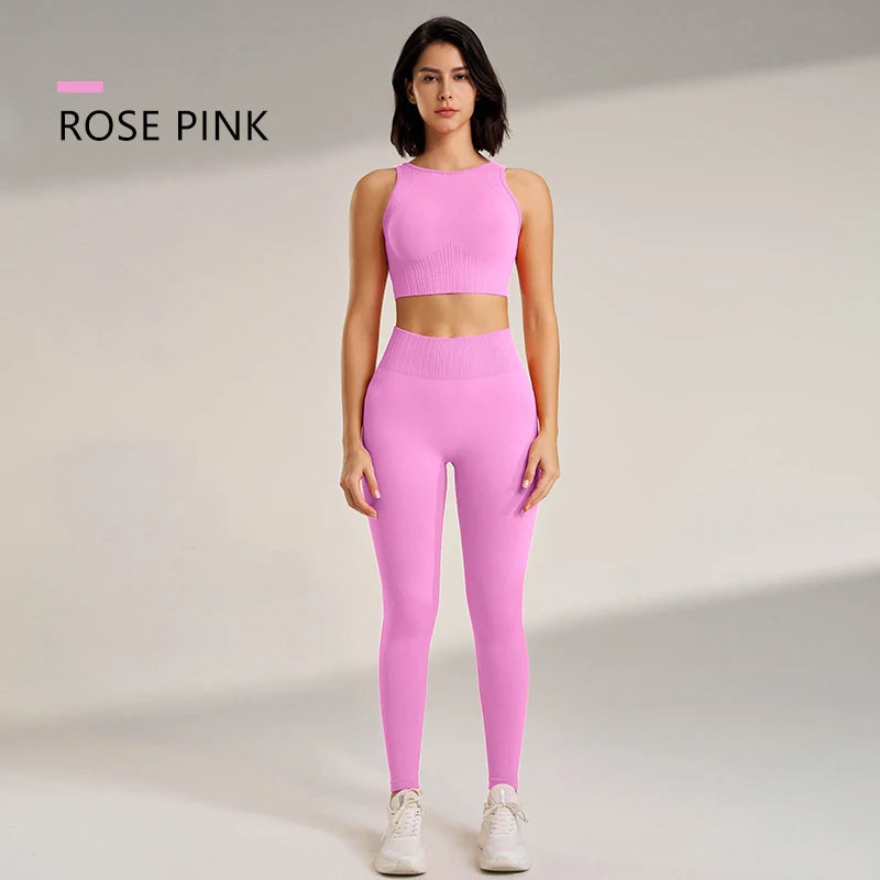 2PCS Women's Yoga High Waisted Leggings