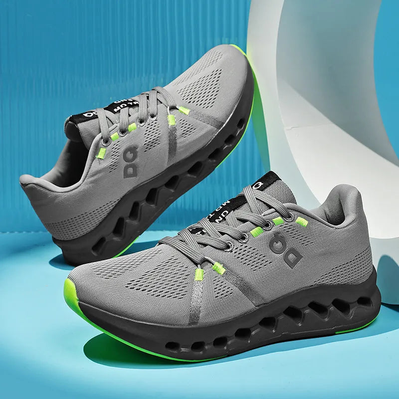 Running Shoes Men Mesh Lightweight Flat Outdoor Gym Jogging Shoes Comfortable Original Tennis Shoes Cushioning Sneakers