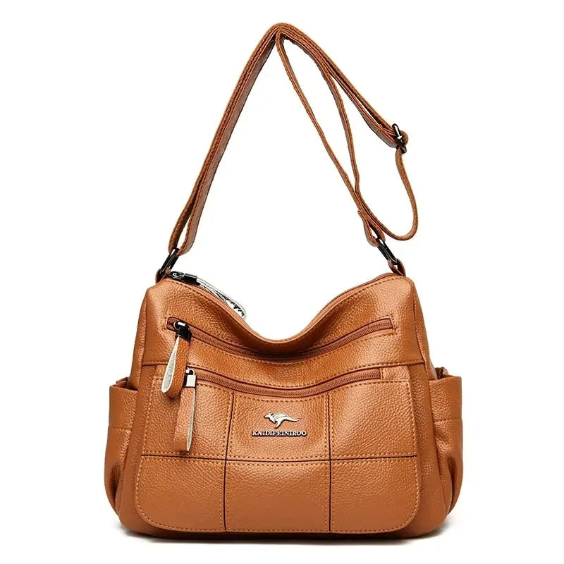 Stylish Large Soft Leather Crossbody and Handbag