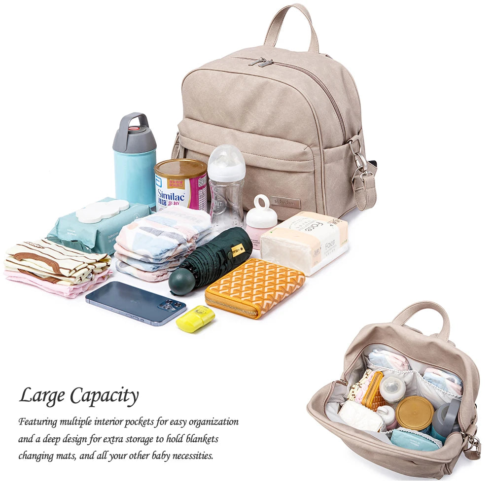 Diaper Backpack for Baby Care Waterproof Multi-function Changing Bag for Mother's and Father's