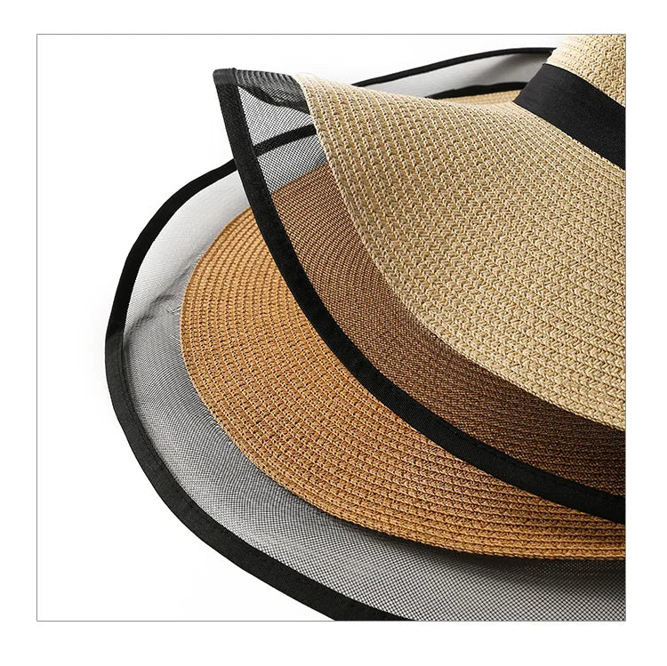 Women Big Brim Sun Visors Bucket Panama Hat