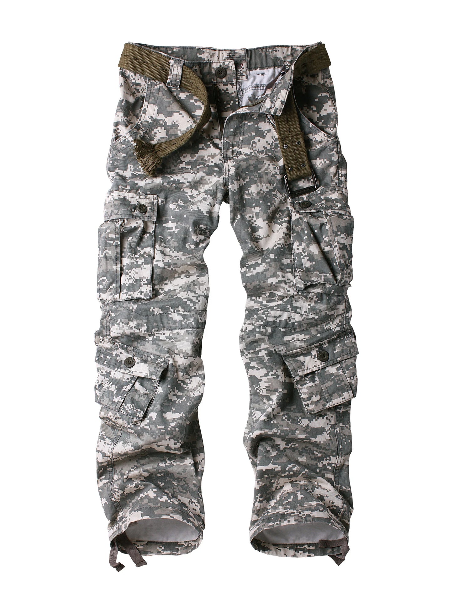 Camo Cargo Pants Outdoor Multi-Pocket Ripstop Jeans