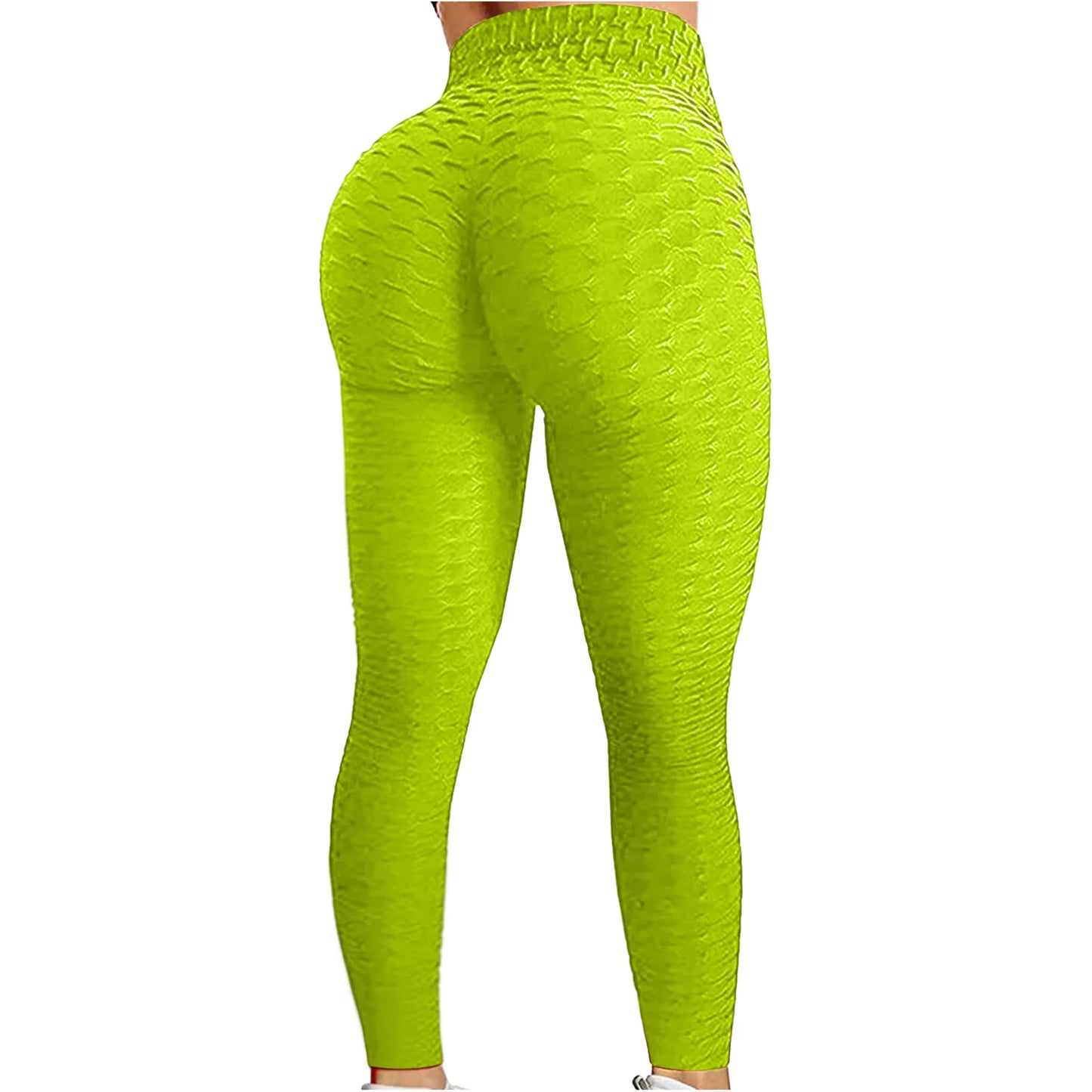 Women's Bubble Hip Lifting Exercise Running High Waist Yoga Tight Pants