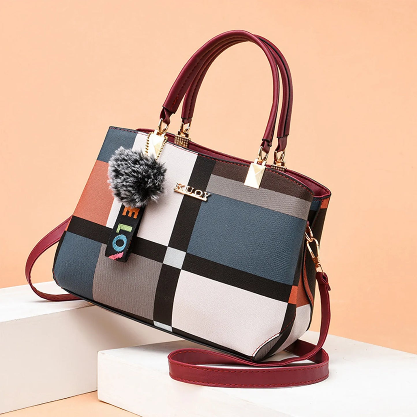 Elegant Fashionable Designer Handbags PU Leather Crossbody Shoulder Bag Top-Hand Tote Bag