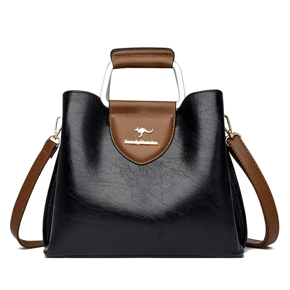 Stylish Large Soft Leather Crossbody and Handbag