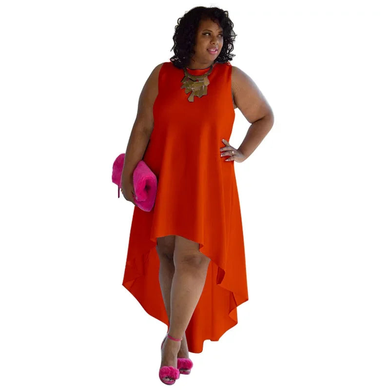 Plus Size Fashionable Elegant Women's Dress Amazon 3042 Sexy Round Neck Casual Clothing European American Style